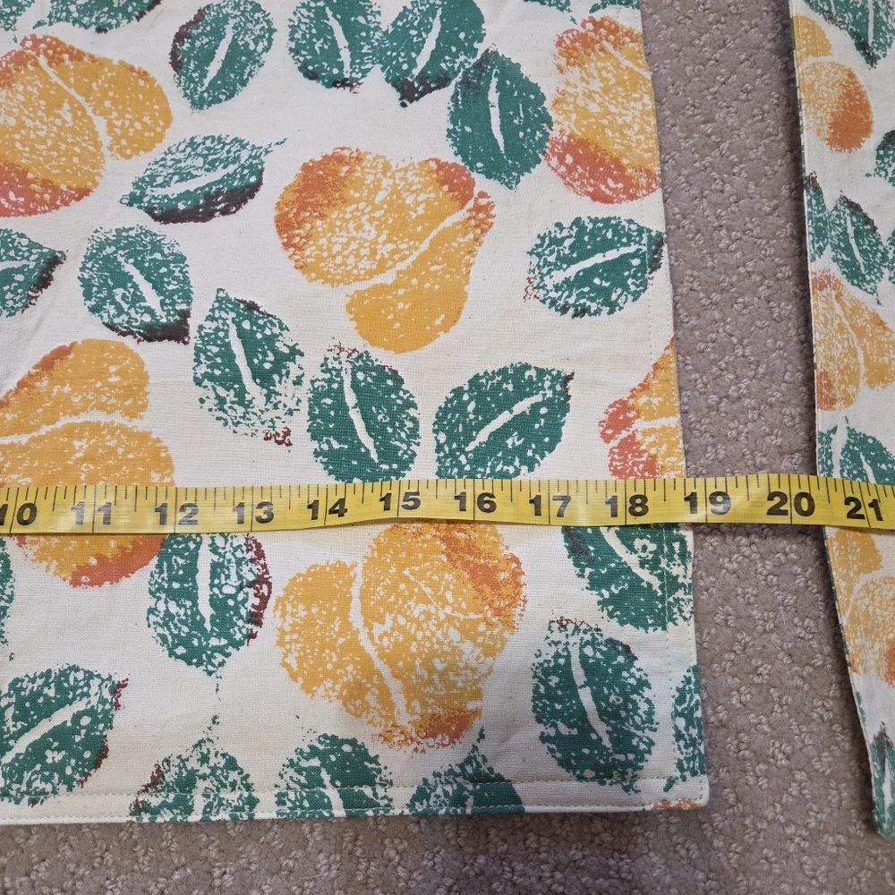 Vintage Kismet 1993 Pear Print Placemats Set‎ Of 4 Cozy Home Earthy Fruits